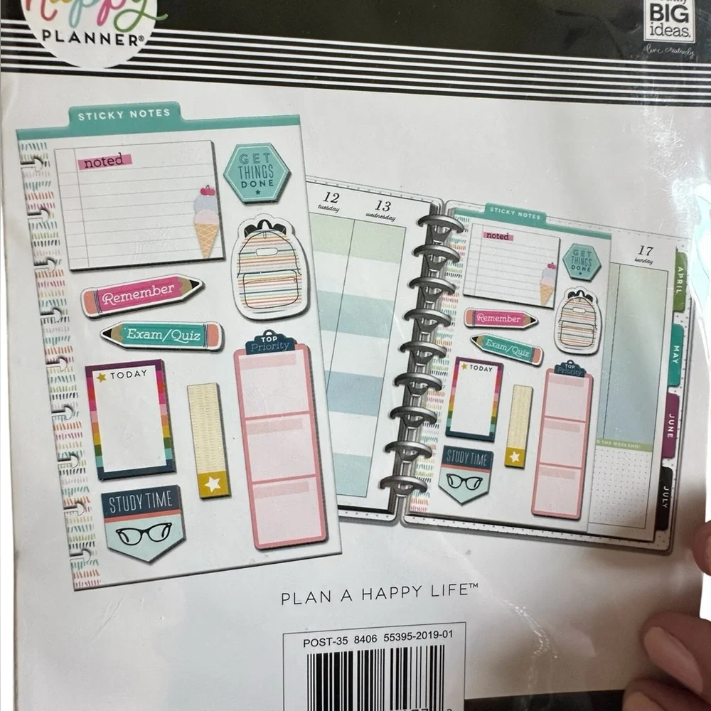 The Happy Planner School Themed 2 Pack Sticky Notes